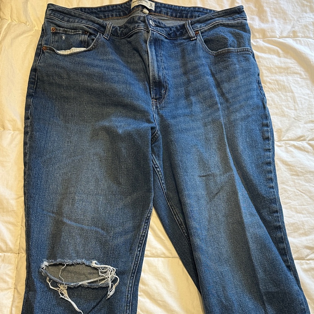 Abercrombie and Fitch Distressed Blue Jeans